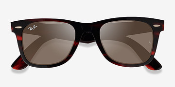Striped Red Ray-Ban Wayfarer Change -  Acétate Lunettes de soleil