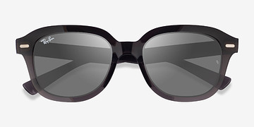 Clear Dark Gray Ray-Ban RB4398 Erik -  Plastique Lunettes de soleil