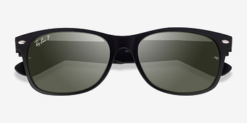 Rubber Matte Black Ray-Ban RB2132 -  Plastique Lunettes de soleil