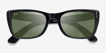 Shiny Black Ray-Ban Caribbean -  Acétate Lunettes de soleil