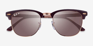 Burgundy Rose Gold Ray-Ban RB3716 -  Métal Lunettes de soleil