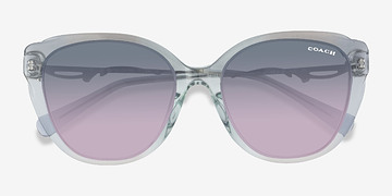 Gradient Transparent Blue Coach HC8347BU C9199 -  Métal Lunettes de soleil