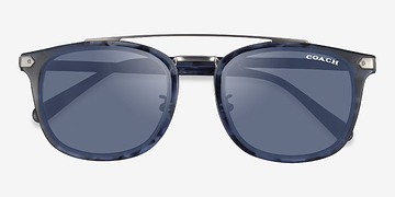 Blue Tortoise Coach HC8382 CL913 -  Métal Lunettes de soleil