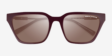 Burgundy Armani Exchange AX4158S -  Plastic, Metal Lunettes de soleil