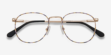 Floral Golden Blossom -  Metal Eyeglasses