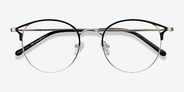 Black & Silver Jive -  Fashion Metal Eyeglasses
