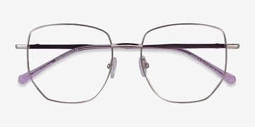 Silver & Purple Nimble -  Metal Eyeglasses