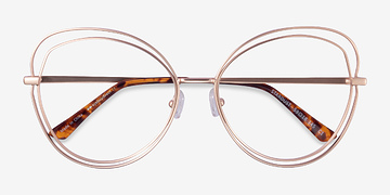 Matte Rose Gold Stardust -  Métal Lunettes de vue