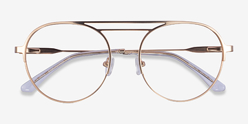 Matte Gold Parallel -  Metal Eyeglasses