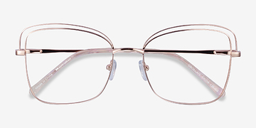 Rose Gold Oscillate -  Metal Eyeglasses