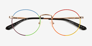 Shiny Gold Rainbow Glimmer -  Métal Lunettes de vue