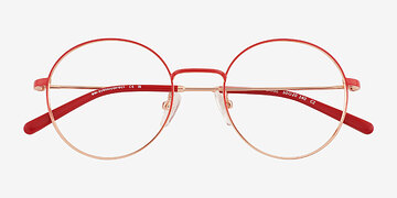 Gradient Red Gold Saige -  Metal Eyeglasses