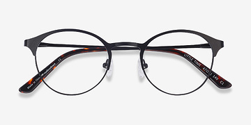 Black Little Time -  Classic Metal Eyeglasses