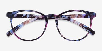 Pink/Floral Chilling -  Coloré Plastique Lunettes de vue