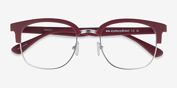 Matte Burgundy Yokote -  Plastic, Metal Lunettes de vue