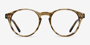 Brown striped Method -  Vintage Acetate Eyeglasses