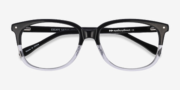 Clear Black Escape -  Classiques Acétate Lunettes de vue