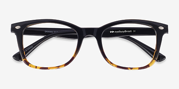 Black Brown Drama -  Plastic Eyeglasses