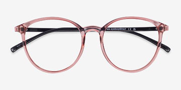 Clear Pink Macaron -  Fashion Plastic Eyeglasses