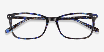 Blue Floral Alette -  Mode Acétate Lunettes de vue