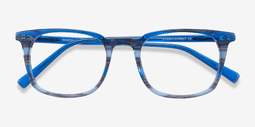 Blue Striped Gabor -  Coloré Acétate Lunettes de vue