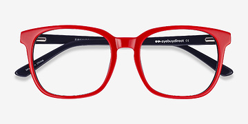 Red & Navy Firework -  Coloré Acétate Lunettes de vue