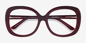 Burgundy Pamela -  Vintage Acétate Lunettes de vue