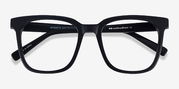 Noir Kenneth -  Vintage Acétate Lunettes de vue