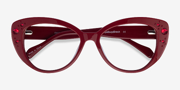 Burgundy Diamond -  Coloré Acétate Lunettes de vue