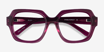 Clear Purple Ellen -  Acetate Eyeglasses