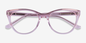 Clear Pink Rose Gold Felicity -  Acetate Eyeglasses