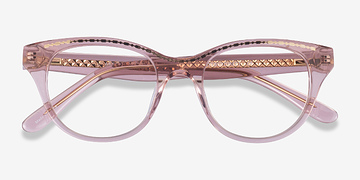 Clear Pink Gold Arcady -  Acetate Eyeglasses