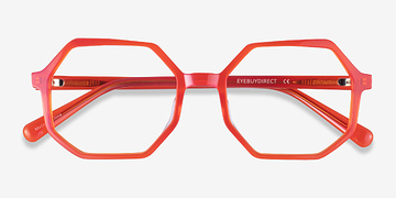 Iridescent Red Glister -  Acetate Eyeglasses