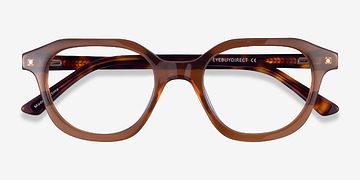 Clear Brown Tortoise Knowledge -  Acetate Eyeglasses