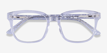 Clear Silver Zesty -  Acetate Eyeglasses