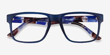 Navy Floral Terrain -  Plastic Eyeglasses