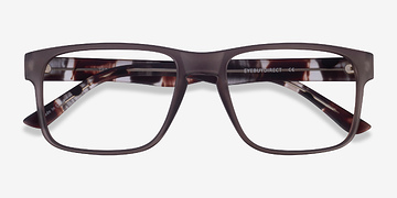 Gray Floral Terrain -  Plastic Eyeglasses