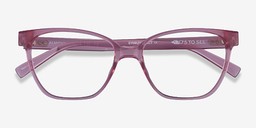 Clear Pink Almond -  Plastic Eyeglasses