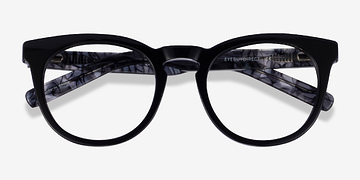 Black Floral Lush -  Acetate Eyeglasses