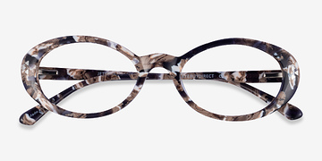 Brown Gold Floral Jetta -  Acetate Eyeglasses