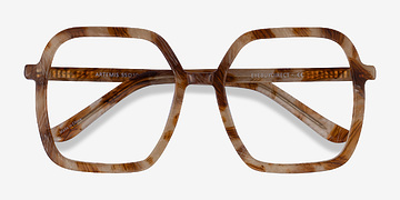 Brown Striped Artemis -  Acetate Eyeglasses