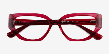 Crystal Dark Pink Faye -  Acetate Eyeglasses