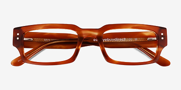 Striped Brown Bryn -  Eco Friendly Eyeglasses