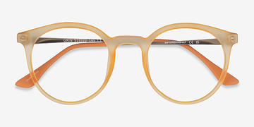 Matte Yellow Grin -  Coloré Plastic, Metal Lunettes de vue