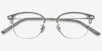 Matte Gray Links -  Vintage Plastique Lunettes de vue