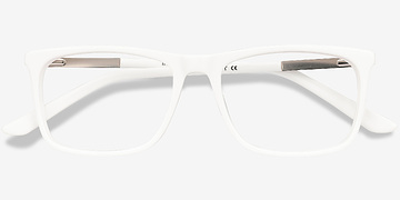 White Instance -  Lightweight Acetate, Metal Eyeglasses
