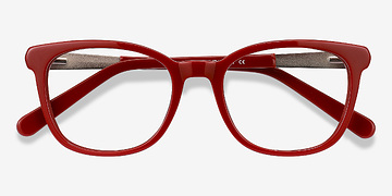 Burgundy Kat -  Acetate, Metal Lunettes de vue