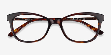 Tortoise Ripple -  Vintage Acetate, Metal Eyeglasses