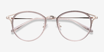 Pink Dazzle -  Lightweight Acetate, Metal Eyeglasses
