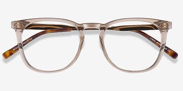 Clear Brown Vinyl -  Geek Acetate, Metal Eyeglasses